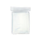 Transparent ziplock packaging bag with sealed top, no visible perforation