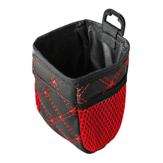 2pcs Car Air Outlet Sundries Storage Bag With Net Pocket
