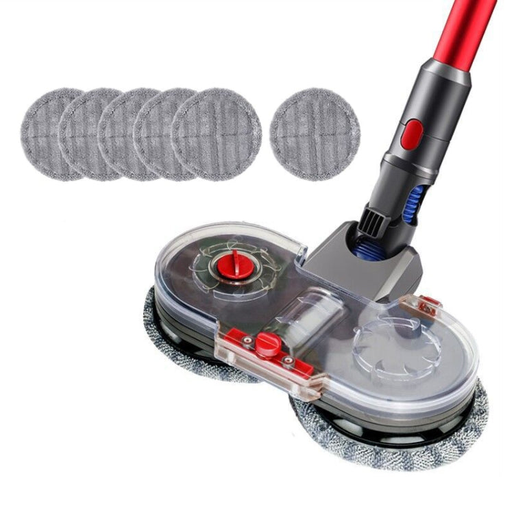 Dyson Slim electric mop head with clear water tank and two gray scrubbing pads