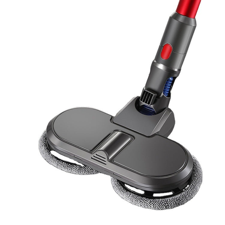 Dyson Slim floor mop head with two gray microfiber pads and black squeegee base
