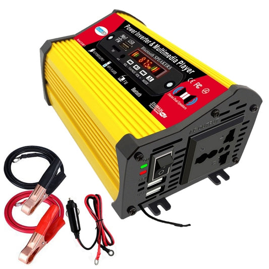 SOLIKE TECH 300W Inverter with Bluetooth MP3/FM Multimedia Player, 12V to 110V, 12V to 220V