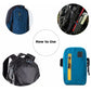 TPU zipper cord puller set on a blue zipper pouch with black slider pull