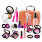 Girls makeup play set with orange croc-look case and assorted compacts, brushes, bottles