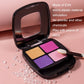 Girls makeup play set: open 4-color palette case with applicator sponge