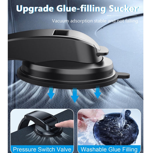 Car air vent suction mount base with adapter, dark gray/black