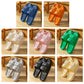 Multicolor EVA slide slippers set, padded crossover straps in several shades