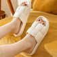 White slip-on EVA slippers with cushioned strap and open-toe design