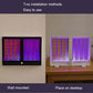 Mosquito killer lamp showing black wall-mount and white desktop use, purple UV glow