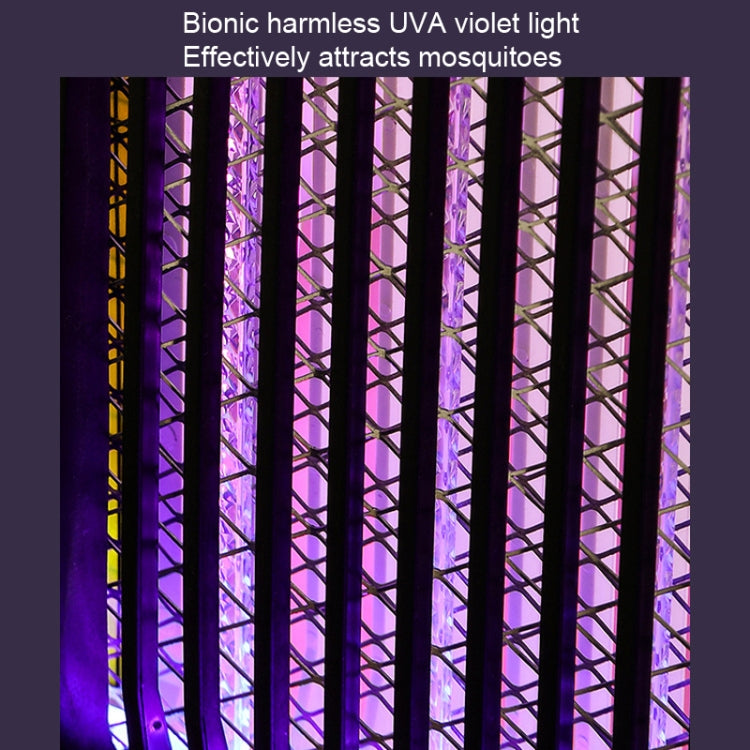 Black plug-in mosquito killer lamp with purple UV light grill