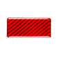 Red carbon-fiber dash storage box sticker, rectangular with rounded corners