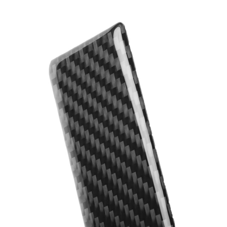 Black carbon-fiber storage box sticker shown at an angle, rectangular with rounded corners
