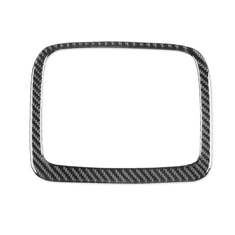 Black carbon-fiber reading light frame decoration sticker, rounded rectangular shape