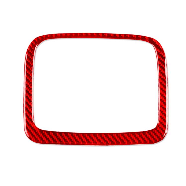 Red carbon-fiber reading light frame decoration sticker, rounded rectangular shape
