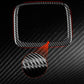 Black carbon-fiber reading light frame trim sticker with inset texture detail