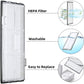 Washable replacement HEPA filter unit for robot vacuum in clear housing
