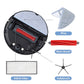 Robot vacuum accessory set: mop pad, red roller brush, white filter, side brush