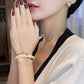 White Shell Plate Bracelet Curved Metal Hand Ornaments, SL02-80