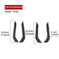 Pair of black carbon-fiber style door armrest decorative stickers for left-hand drive.