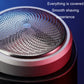 Electric shaver foil head close-up with red trim around the cutter