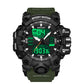 SANDA Green Light Alarm Clock Multifunctional Waterproof Shockproof Transparent Watch