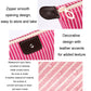 Striped Dumpling Cosmetic Bag Travel Folding Toiletry Bag