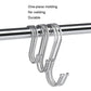 10pcs Multifunctional Stainless Steel Hooks Metal S-Shaped Hook, Large, Medium, Small