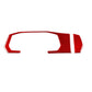 Carbon fiber-style dashboard trim sticker set (2 pcs), red, for instrument panel surround