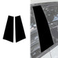 Car B-pillar decorative sticker set, black vertical strips on window