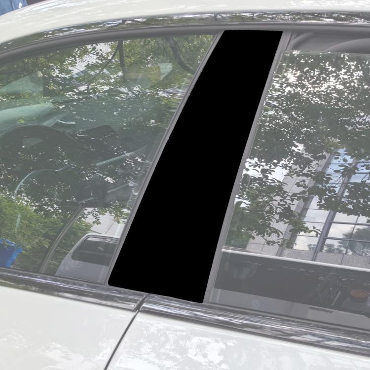 Black vertical B-pillar decorative strip on car window