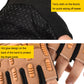 Black fingerless half gloves with terry thumb for wiping sweat and padded finger joints
