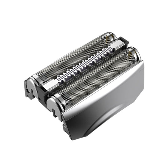 BRAUN electric shaver cutter head with dual silver foil mesh and center trimmer bar