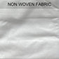 White nonwoven dust bag fabric with textured surface close-up