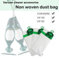 Pack of white nonwoven vacuum dust bags with green adapters for Vorwerk VK140/VK150