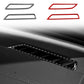Car dashboard air outlet trim stickers with black and red carbon-fiber accents, 2 pieces
