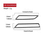 Black dashboard air outlet trim strips for instrument vents, 2-piece set, left-hand drive