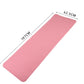 Pink yoga mat laid flat, rectangular foam surface