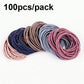 Stretchy nylon hair rings, pastel color mixed elastic hair bands