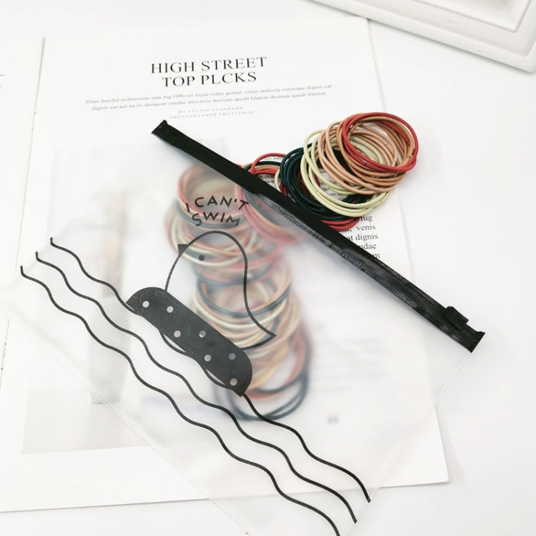 Stretchy nylon hair rings in a pile, multicolor elastic bands