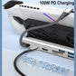Close-up of white docking station with PD charging and front USB ports