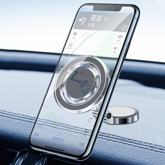 Dashboard Magnetic Navigation Foldable Universal Car Phone Holder, Y82 Black, Y82 Silver