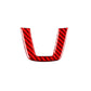 Left-hand drive steering wheel chin decoration sticker, red carbon-fiber pattern