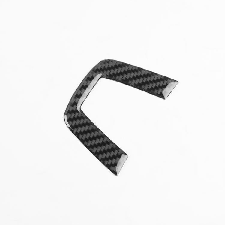 Steering wheel chin decoration sticker, black carbon-fiber U-channel piece