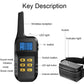 Dog training remote with LED display, mode buttons, and indicator light, wireless