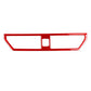 Center console air outlet sticker trim, red carbon-fiber with chrome accents