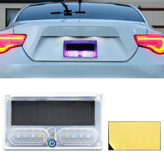 Solar LED warning light kit: clear module with black solar panel and mounting plate