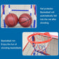 Basketball hoop rim and net with mesh guard to catch balls after shooting