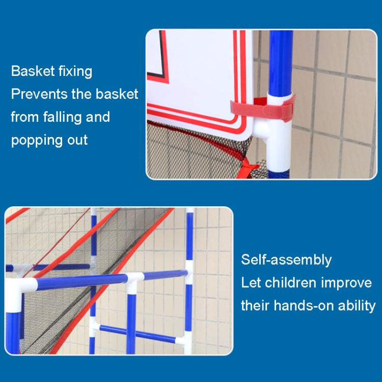 Basketball hoop frame posts and base with self-assembly design for easy setup