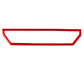 Carbon-fiber style air outlet trim sticker with red border and inner texture