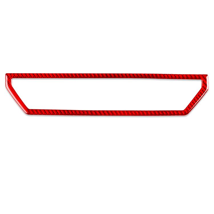 Carbon-fiber style air outlet trim sticker with red border and inner texture