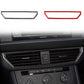 Left and right air outlet trim stickers showing black and red border options